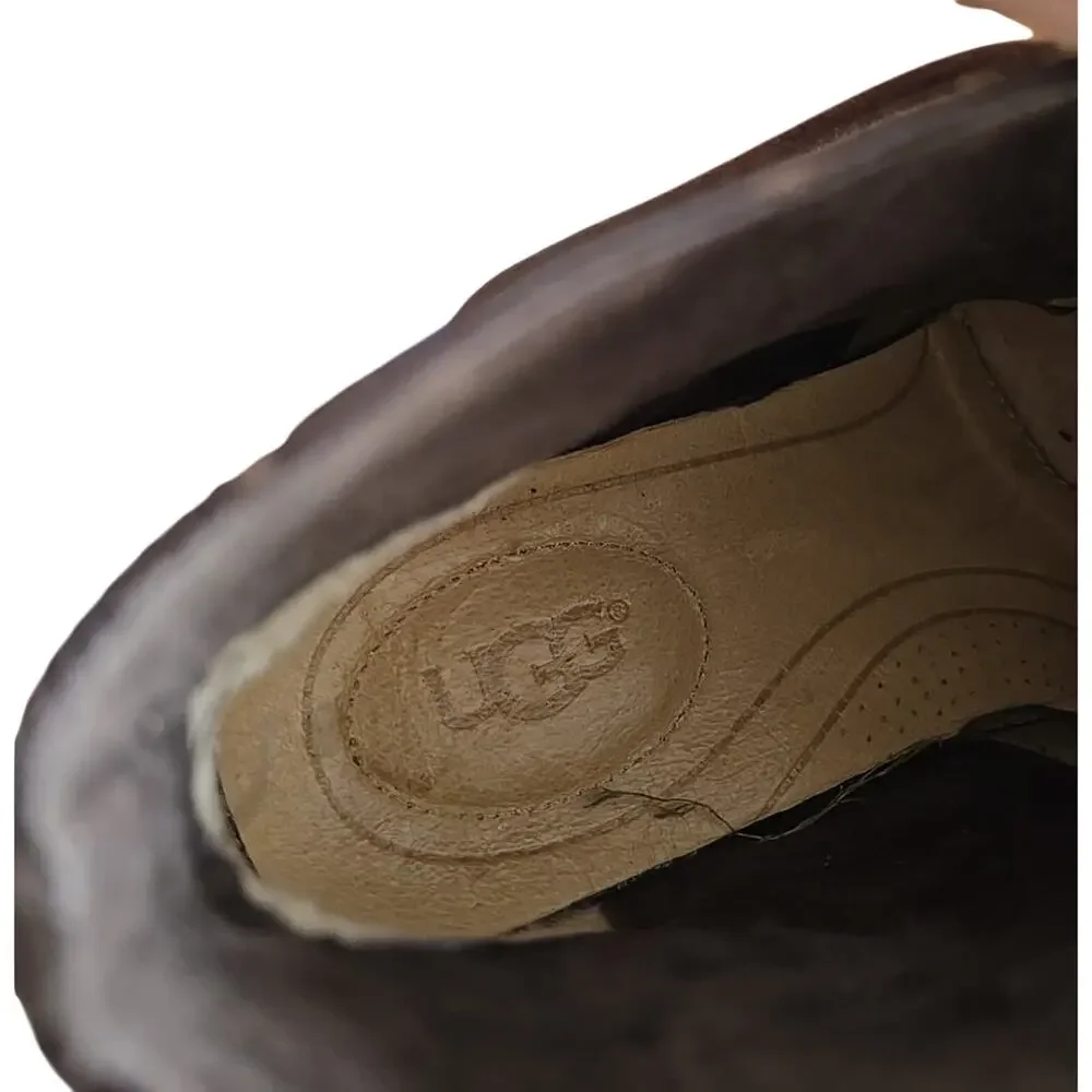 UGG Leighton Brown‎ Leather Lace Up Distressed Ankle Chukka Boots Men's Size 13